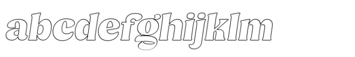 Minya Outline Italic Font LOWERCASE
