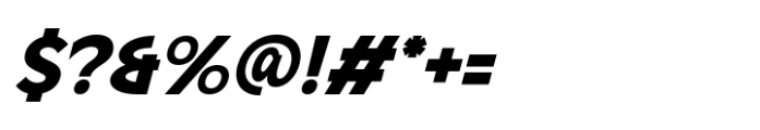 Minzeeca Extra Bold Slanted Font OTHER CHARS