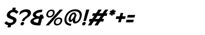 Minzeeca Semi Bold Slanted Font OTHER CHARS