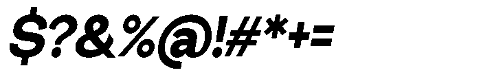 Miogra Sans Black Extra Condensed Slanted Font OTHER CHARS