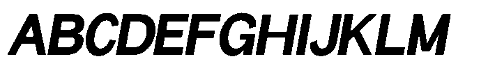 Miogra Sans Black Extra Condensed Slanted Font UPPERCASE