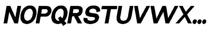 Miogra Sans Black Extra Condensed Slanted Font UPPERCASE