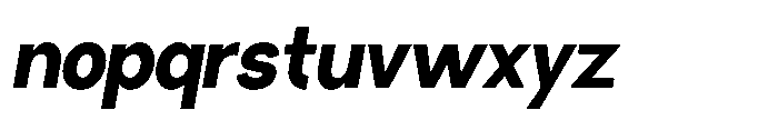 Miogra Sans Black Extra Condensed Slanted Font LOWERCASE