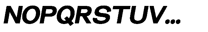 Miogra Sans Black Extra Expanded Slanted Font UPPERCASE