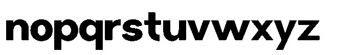 Miogra Sans Black Extra Expanded Font LOWERCASE