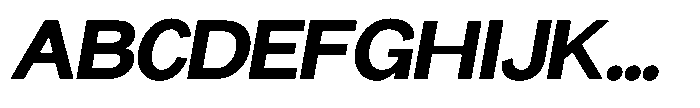Miogra Sans Black Slanted Font UPPERCASE