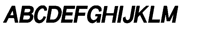 Miogra Sans Black Ultra Condensed Slanted Font UPPERCASE
