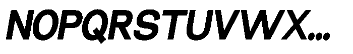 Miogra Sans Black Ultra Condensed Slanted Font UPPERCASE