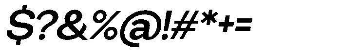 Miogra Sans Bold Expanded Slanted Font OTHER CHARS