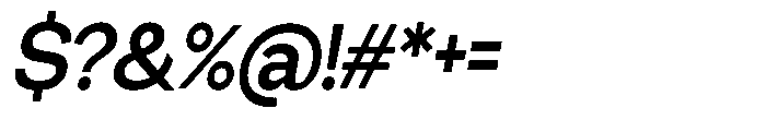 Miogra Sans Bold Extra Condensed Slanted Font OTHER CHARS