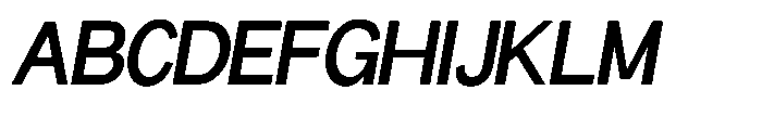 Miogra Sans Bold Extra Condensed Slanted Font UPPERCASE