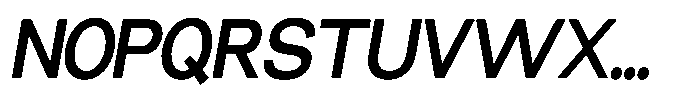 Miogra Sans Bold Extra Condensed Slanted Font UPPERCASE