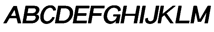 Miogra Sans Bold Extra Expanded Slanted Font UPPERCASE