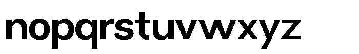 Miogra Sans Bold Semi Expanded Font LOWERCASE