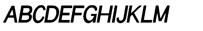 Miogra Sans Bold Ultra Condensed Slanted Font UPPERCASE