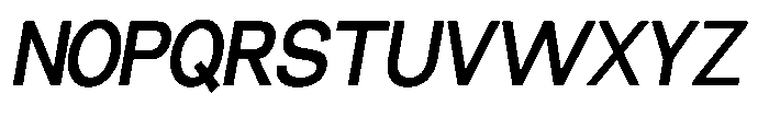 Miogra Sans Bold Ultra Condensed Slanted Font UPPERCASE