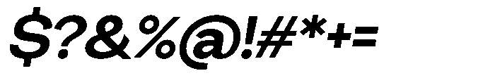Miogra Sans Extra Bold Condensed Slanted Font OTHER CHARS