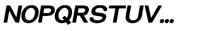 Miogra Sans Extra Bold Expanded Slanted Font UPPERCASE
