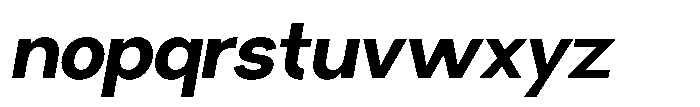 Miogra Sans Extra Bold Slanted Font LOWERCASE