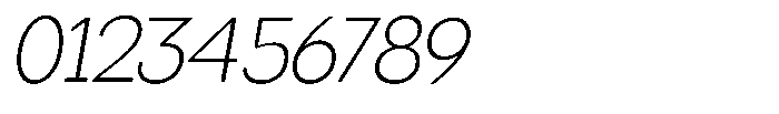 Miogra Sans Extra Light Condensed Slanted Font OTHER CHARS