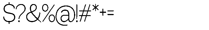 Miogra Sans Extra Light Extra Condensed Font OTHER CHARS