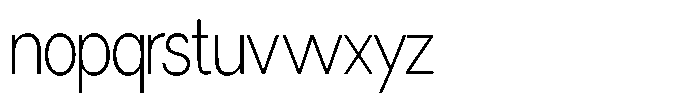 Miogra Sans Extra Light Extra Condensed Font LOWERCASE
