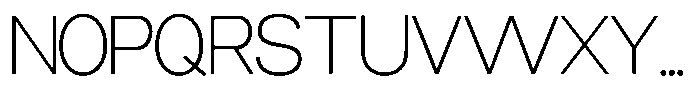 Miogra Sans Extra Light Extra Expanded Font UPPERCASE