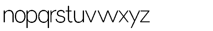Miogra Sans Extra Light Semi Expanded Font LOWERCASE