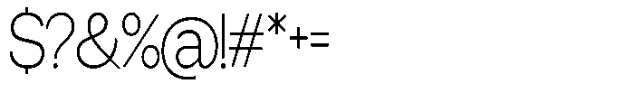 Miogra Sans Extra Light Ultra Condensed Font OTHER CHARS