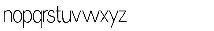 Miogra Sans Extra Light Ultra Condensed Font LOWERCASE