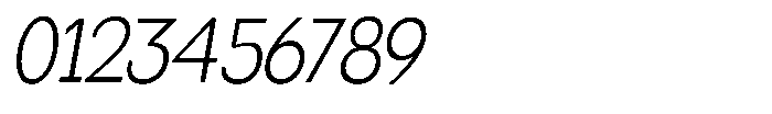 Miogra Sans Light Extra Condensed Slanted Font OTHER CHARS