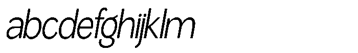 Miogra Sans Light Extra Condensed Slanted FONT