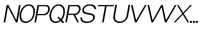 Miogra Sans Light Slanted Font UPPERCASE