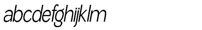 Miogra Sans Light Ultra Condensed Slanted FONT