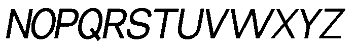 Miogra Sans Medium Extra Condensed Slanted Font UPPERCASE
