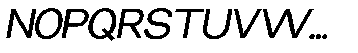 Miogra Sans Medium Slanted Font UPPERCASE