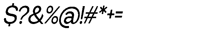 Miogra Sans Medium Ultra Condensed Slanted Font OTHER CHARS