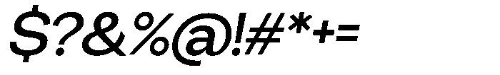 Miogra Sans Semi Bold Expanded Slanted Font OTHER CHARS