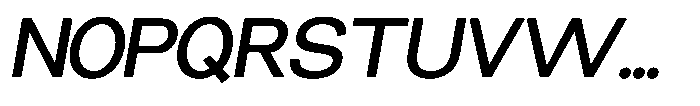 Miogra Sans Semi Bold Expanded Slanted Font UPPERCASE