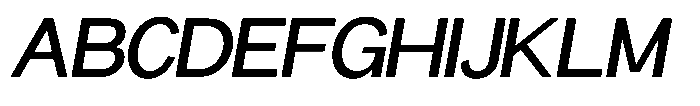 Miogra Sans Semi Bold Semi Expanded Slanted Font UPPERCASE