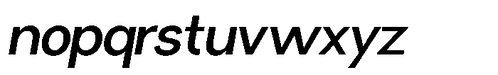 Miogra Sans Semi Bold Slanted Font LOWERCASE