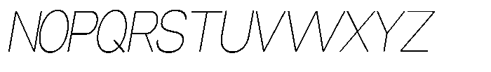 Miogra Sans Thin Extra Condensed Slanted Font UPPERCASE