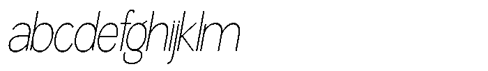 Miogra Sans Thin Extra Condensed Slanted FONT