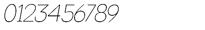 Miogra Sans Thin Extra Expanded Slanted Font OTHER CHARS