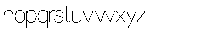 Miogra Sans Thin Extra Expanded Font LOWERCASE