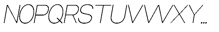 Miogra Sans Thin Slanted Font UPPERCASE