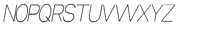 Miogra Sans Thin Ultra Condensed Slanted Font UPPERCASE