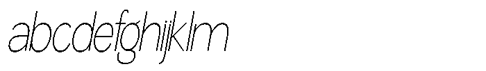Miogra Sans Thin Ultra Condensed Slanted FONT