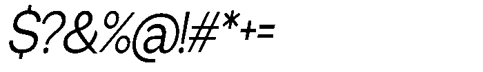 Miogra Sans Ultra Condensed Slanted Font OTHER CHARS