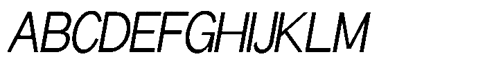 Miogra Sans Ultra Condensed Slanted Font UPPERCASE